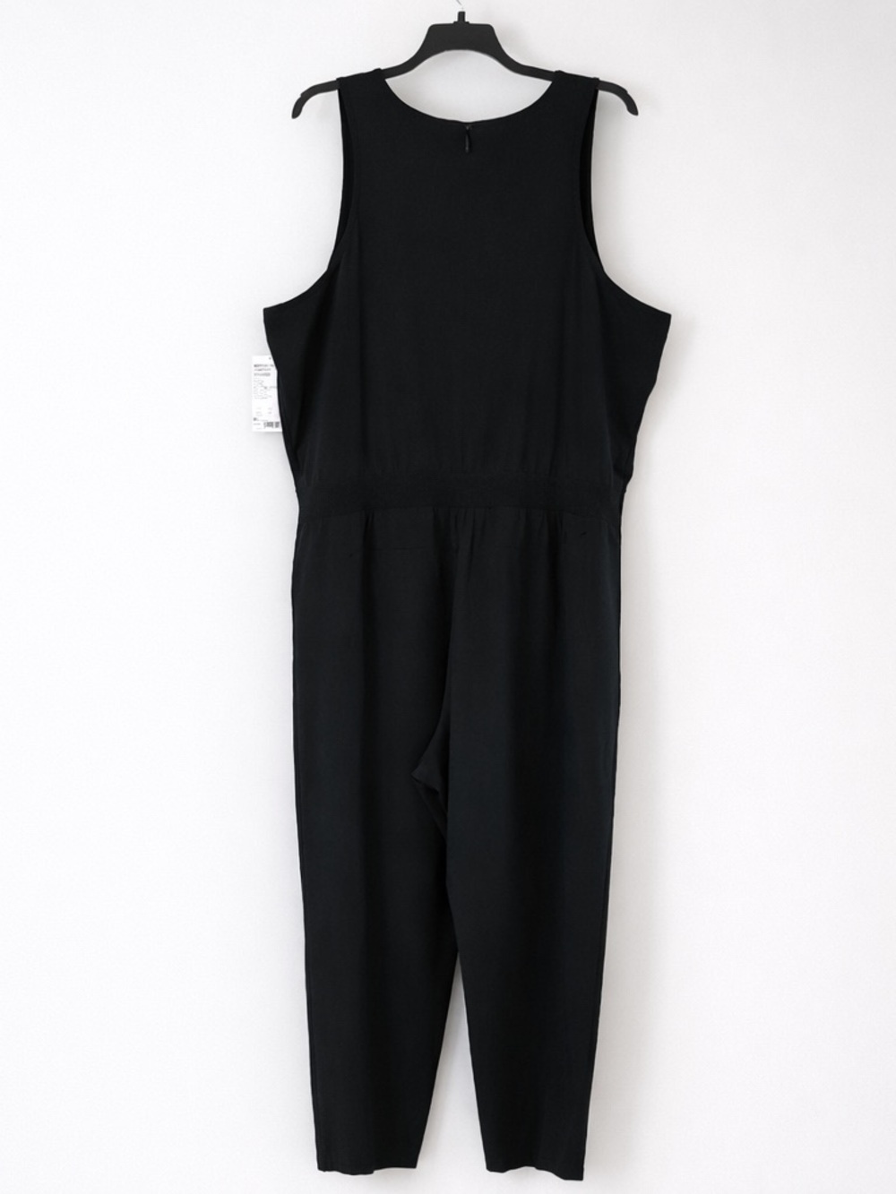 Athleta Brooklyn Jumpsuit Black Size 24 Wide Leg Stretch Travel Career Pockets - Picture 4 of 10
